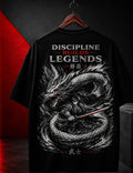 DISCIPLINE BUILDS LEGENDS Oversized Anime T-Shirt | 240 GSM Terry Cotton