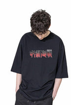 Oversized Anime Fox Graphic Tee