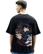 Oversized Anime Fox Graphic Tee