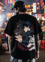 Oversized Anime Fox Graphic Tee