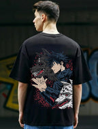 Oversized Anime Fox Graphic Tee