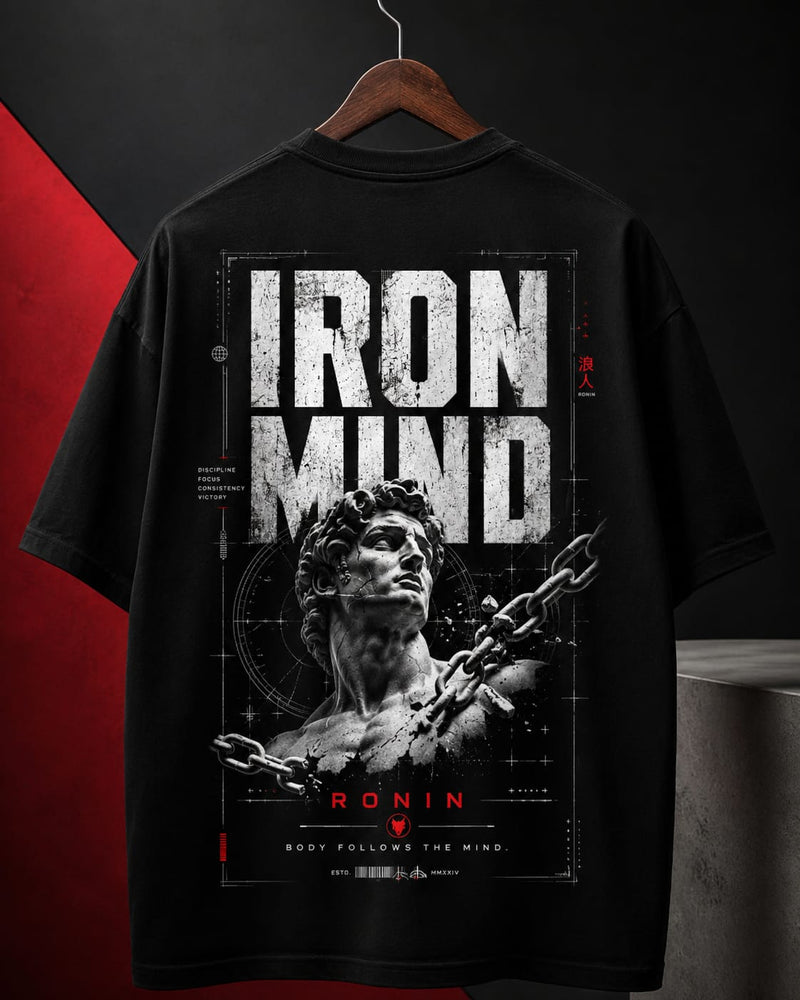 IRON MIND Oversized T-Shirt | 240 GSM Premium Terry Cotton | Ronin Fashion