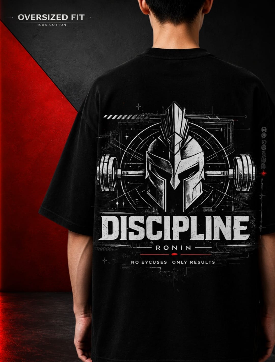 DISCIPLINE Oversized T-Shirt | 240 GSM Premium Terry Cotton | Ronin Fashion