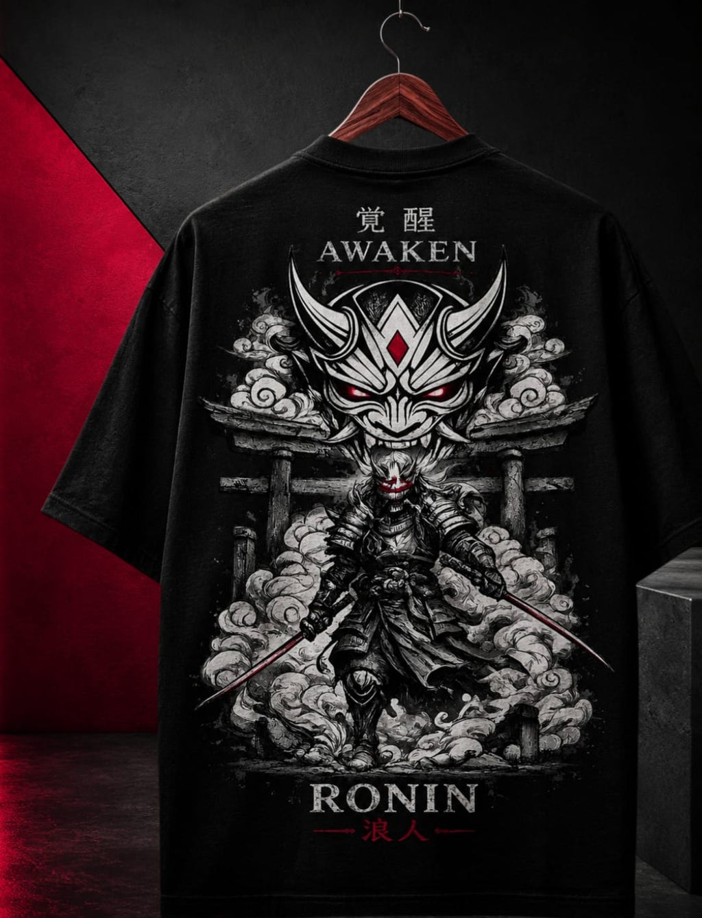 AWAKEN Oversized Anime T-Shirt | 240 GSM Premium Terry Cotton | Ronin Fashion