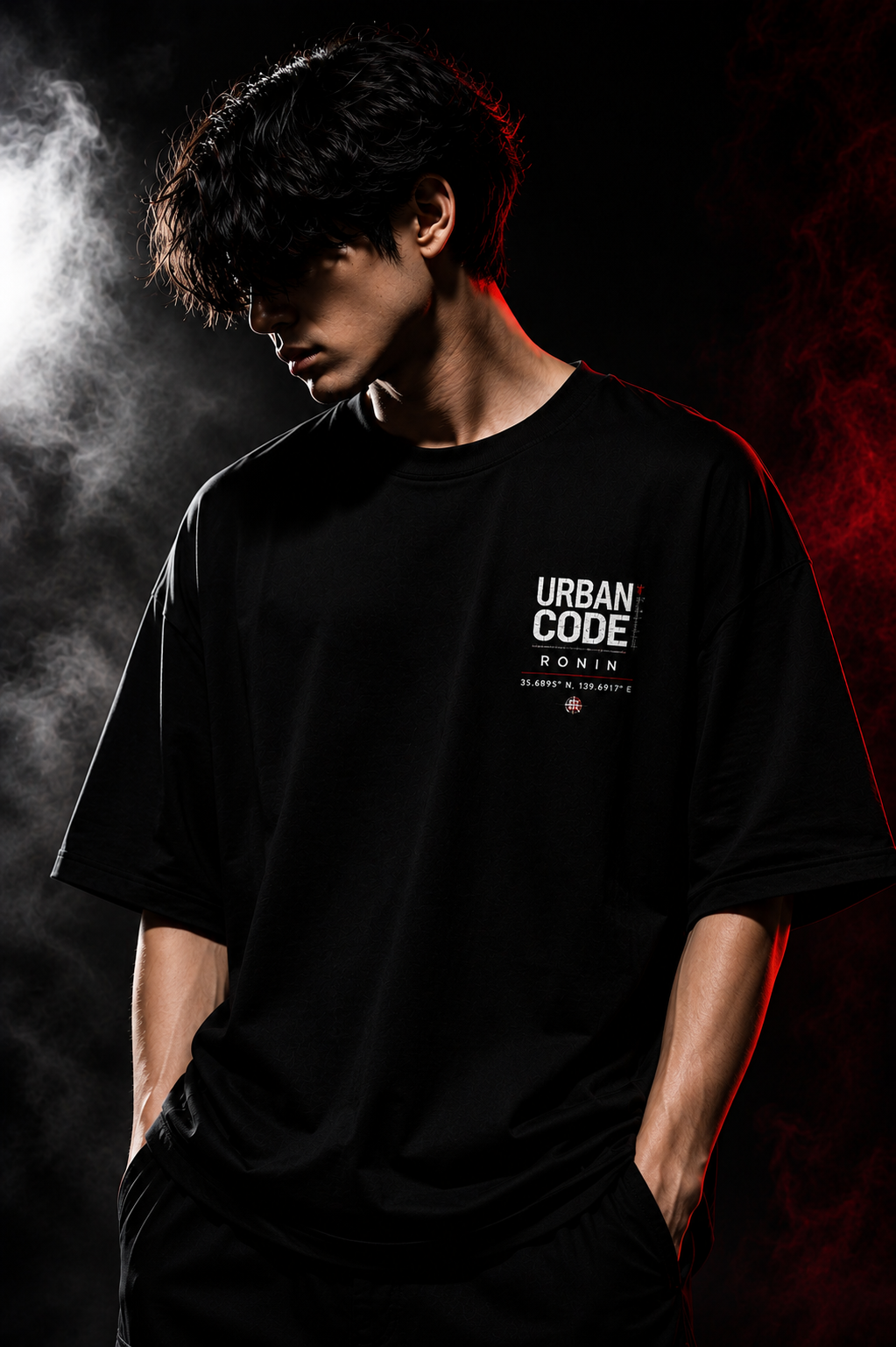 URBAN CODE Oversized Streetwear T-Shirt | 240 GSM Premium Terry Cotton | Ronin Fashion