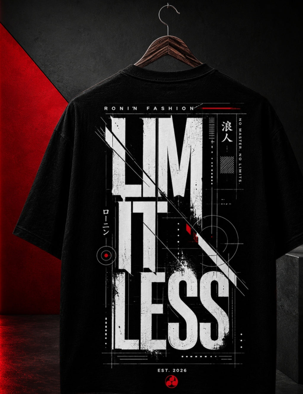 LIMITLESS Oversized Streetwear T-Shirt | 240 GSM Premium Terry Cotton | Ronin Fashion