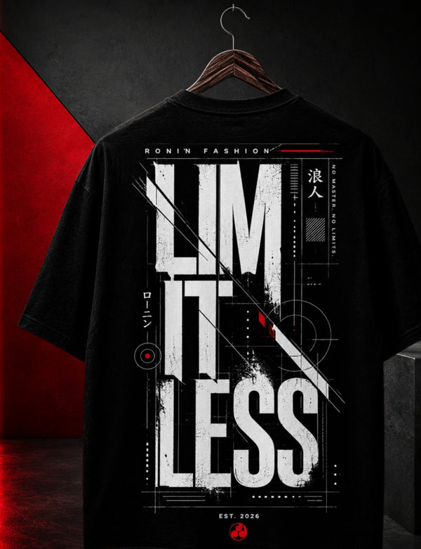 LIMITLESS Oversized Streetwear T-Shirt | 240 GSM Premium Terry Cotton | Ronin Fashion