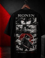 RONIN Oversized Anime T-Shirt | No Master. No Limits. | 240 GSM Terry Cotton