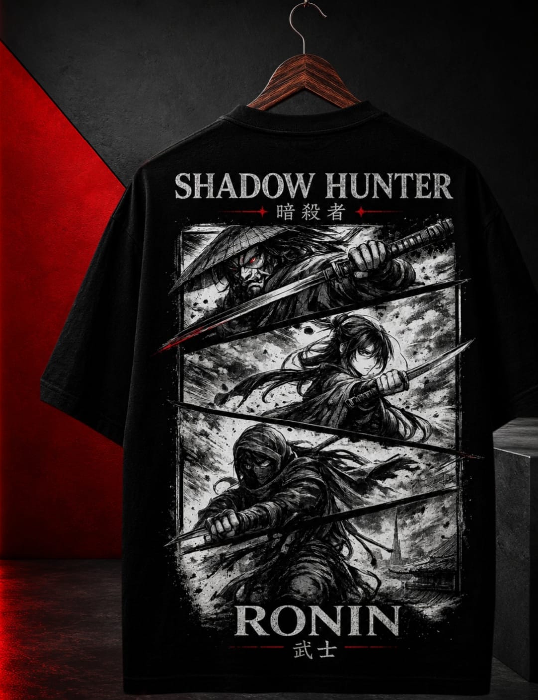 SHADOW HUNTER Manga Oversized Anime T-Shirt | 240 GSM Terry Cotton